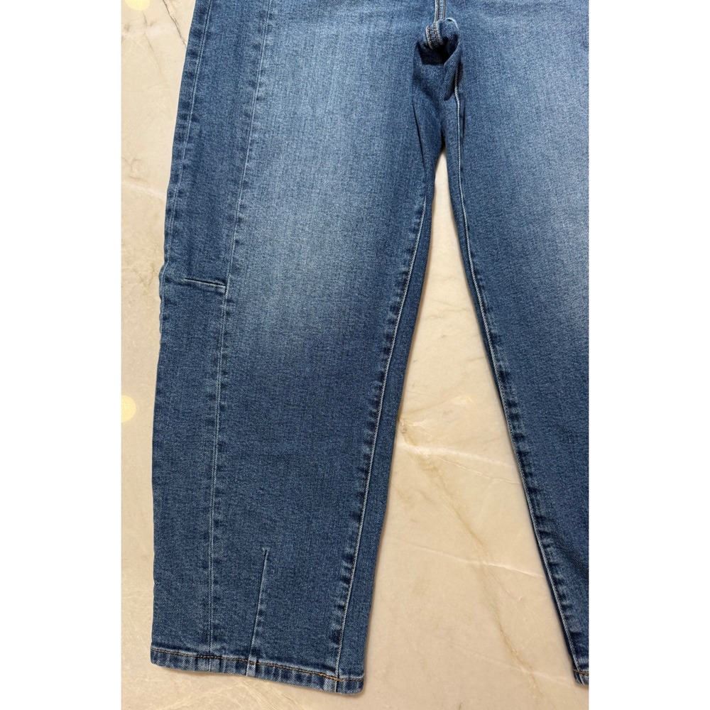 Pistola Womens Eli High Rise Barrel Leg Seam Detail Jeans Medium Wash Size 27 - Picture 2 of 13